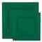 Smarty Had A Party Hunter Green Square Plastic Plates Dinnerware Value Set (120 Dinner Plates+120 Salad Plates), 240PK 9919VP-CASE - alternate 2